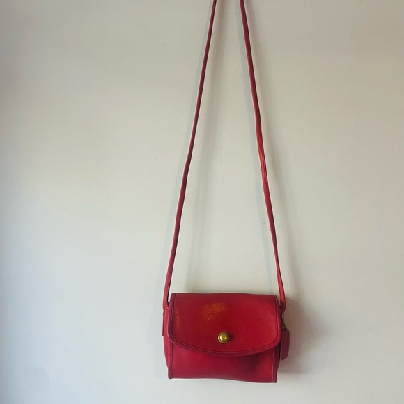 Coach Vintage Red Chrystie Crossbody RARE - Picture 2 of 10